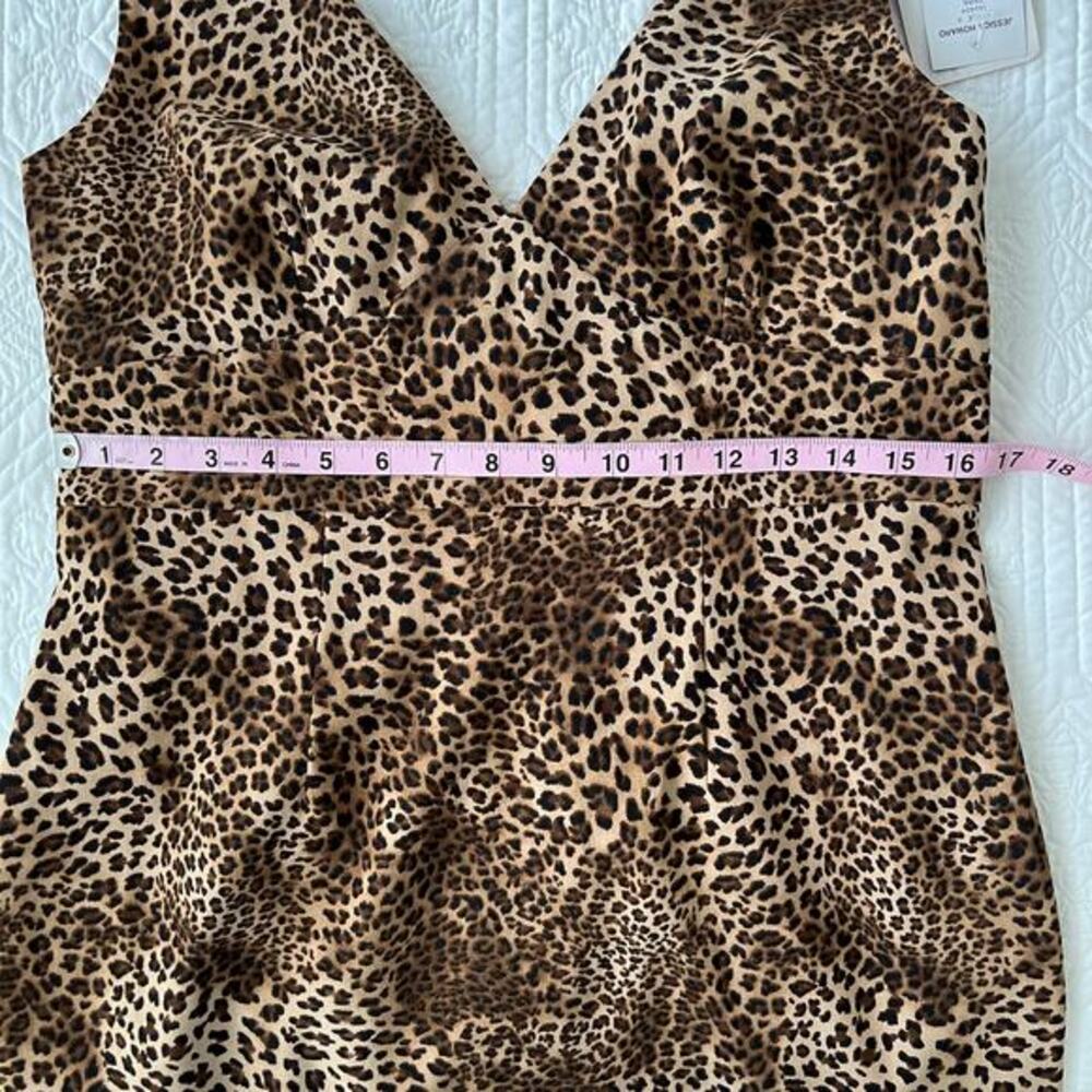 Jessica Howard Sheath Dress V-Neck Bow Back Leopard‎ Print Sleeveless 12 NWT - Picture 8 of 8